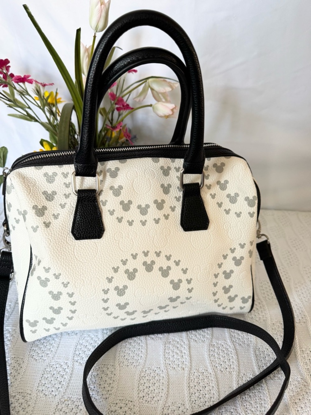 Disney Parks Mickey Mouse Icon Geometric Satchel - Modern and Playful Design